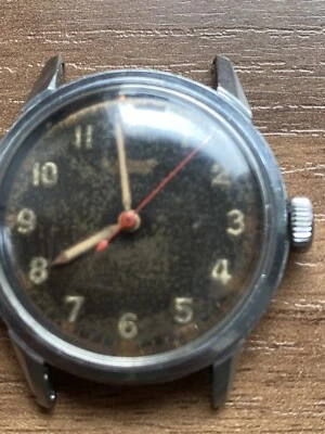 Raro Gubelin Cuerda Manual Negro Esfera Original 16 Joyas Foto 1 de 4