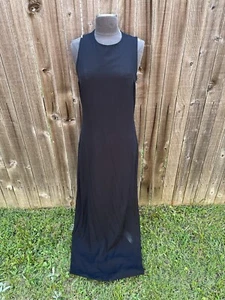 Brunello Cucinelli Damen Kleid Größe Large hochgeschlossen ärmellos 100% Seide schwarz - Bild 1 von 10