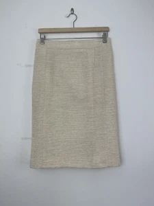 Moschino Cream Boucle Pencil Skirt Size 12 W30’ - Picture 1 of 12