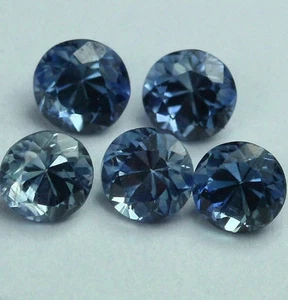 5 ZAFFIRI in Ceylon (VS) tondi da 2,5 mm  - Foto 1 di 1