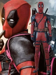 Deadpool Cosplay rot Deadpool Anzug Kostüm Overall Schuhe Herren Halloween komplettes Set - Bild 1 von 27
