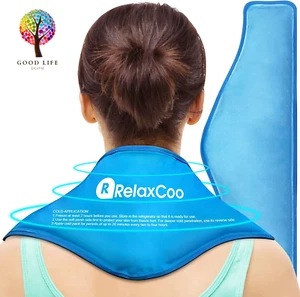 Neck Ice Pack Wrap, Reusable Gel Ice Pack for Neck Shoulders, Cold Compress  - Picture 1 of 12