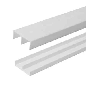 4 Ft. Long White Plastic Sliding Door Track Set for 3/4" Thick Panels (Pack o... - Picture 1 of 7