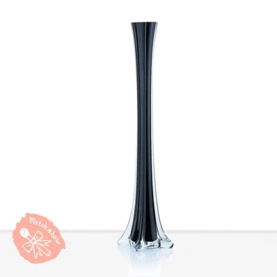 12 jarrones Torre Eiffel centro de mesa de boda elige transparente negro blanco Foto 1 de 2