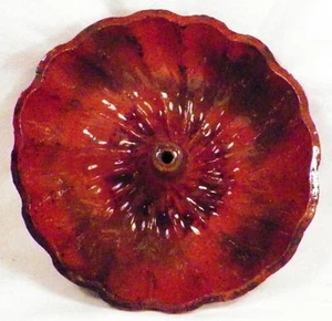 Turks Head Cake Mold Redware Pudding Pottery Primitive Sponge Decoration Antique - Picture 1 of 6