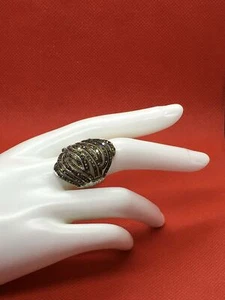Diamant natürlicher mehrfarbiger Diamant Ring in Platin über Sterlingsilber - Bild 1 von 10