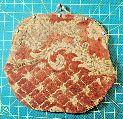 Bolso Cartera Bolso sin asas Tapiz Ricci Hecho en Italia De colección Rojo Quemado Años 70 Foto 1 de 4