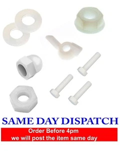 Nylon HEX Head Bolt Set Plastic With Hex Wing Dome Nuts, Washers M4, M5 M6 M8 - Picture 1 of 10