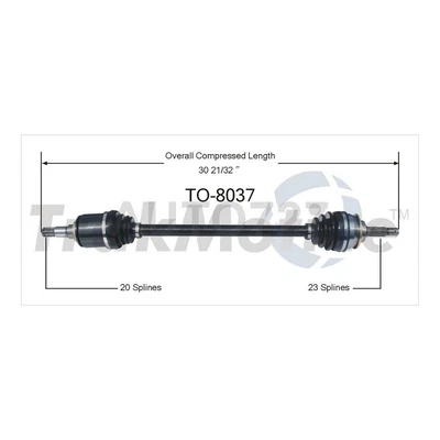 Front Driver Passenger CV Axle CV Joint Shaft Assembly For Toyota Tercel 1986 - Image 1 of 3