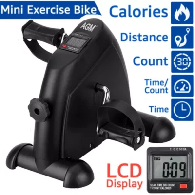 Mini Exercise Bike Portable Pedal Manual Arms Legs Exerciser Machine Indoor US - Image 1 of 4