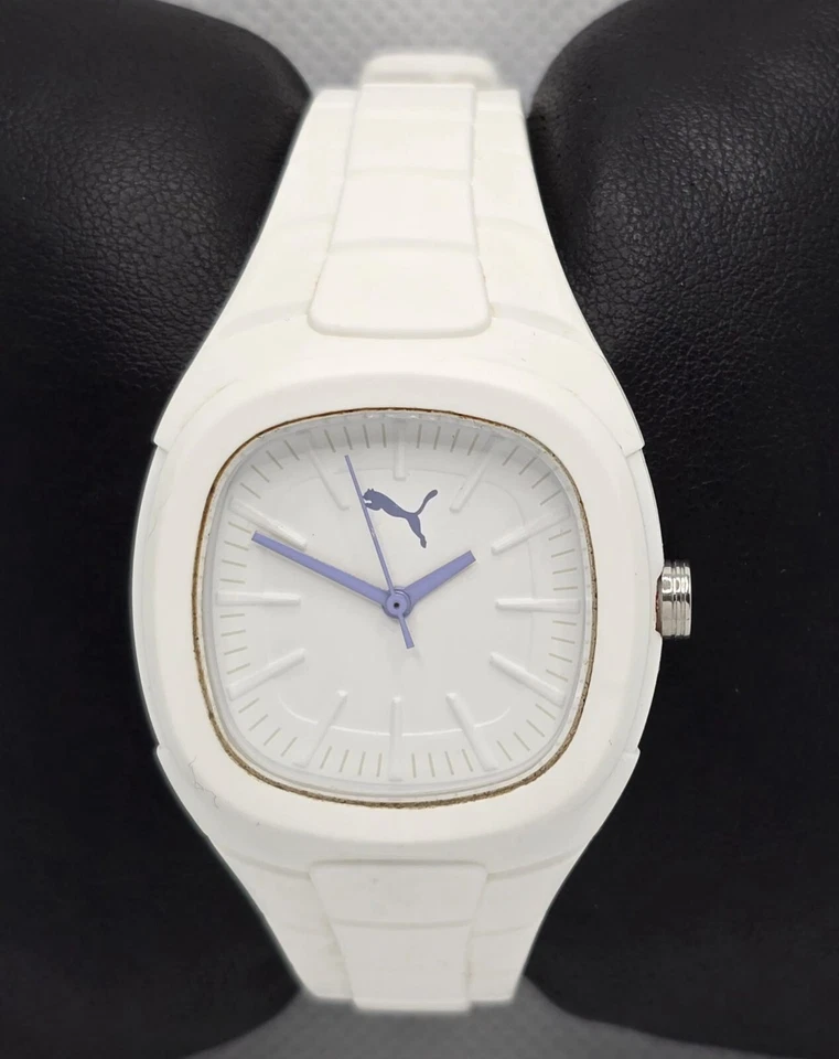 Reloj para mujer Puma Bubble Gum S blanco con logotipo de gato lilia esfera correa de silicona 02 Foto 1 de 4