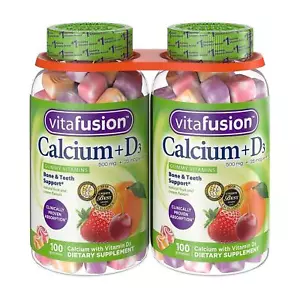 Vitafusion Calcium Gummies, 500 milligrams, 200 Count, Twin Pack - Picture 1 of 1