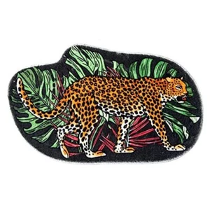 Funny Leopard Animal Shape Plush Rugs Bedroom Comfortable Home Orange-leopard - Picture 1 of 7