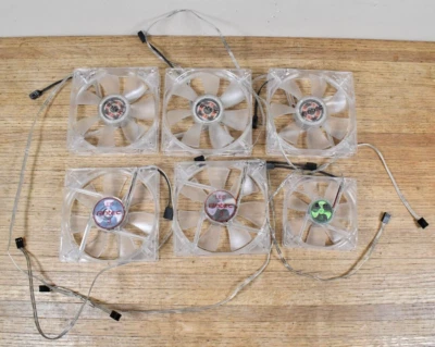 5x Antec 3-Speed LED PC Cooling Fans Clear + 1x Double Ball Bearing - Image 1 of 4
