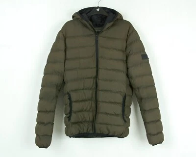 FRENCH CONNECTION Mens M Windbreaker Jacket Coat Full Zip Parka Khaki Green Top - Image 1 of 4