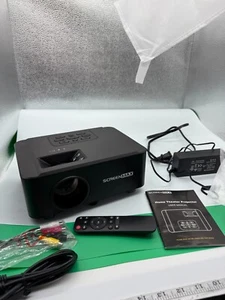 SCREENMAX 1080P Tragbarer Projektor mit WLAN und Bluetooth, 450 ANSI Filmprojekt - Bild 1 von 8
