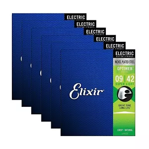 Elixir 19002 Nickel Plated Steel Electric Guitar Strings Super Light (9-42) 6 - Picture 1 of 4