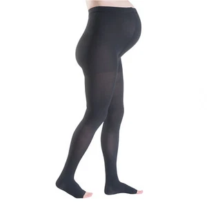 MEDIVEN PLUS 213/214 DAMEN UMSTANDSSTRUMPFHOSE CL2 OFFENE ZEHE SCHWARZ - Bild 1 von 2