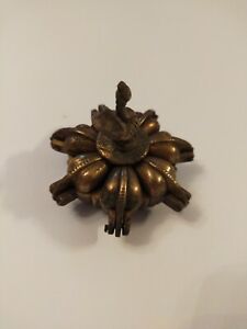 Inde - Boite à fard, Tika en bronze - Milieu du XXème - 160gr.