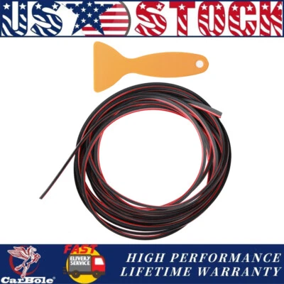 Panel de puerta de coche de 5 m borde tira hueca cubierta decoración moldura accesorios de coche rojo EE. UU. Foto 1 de 4