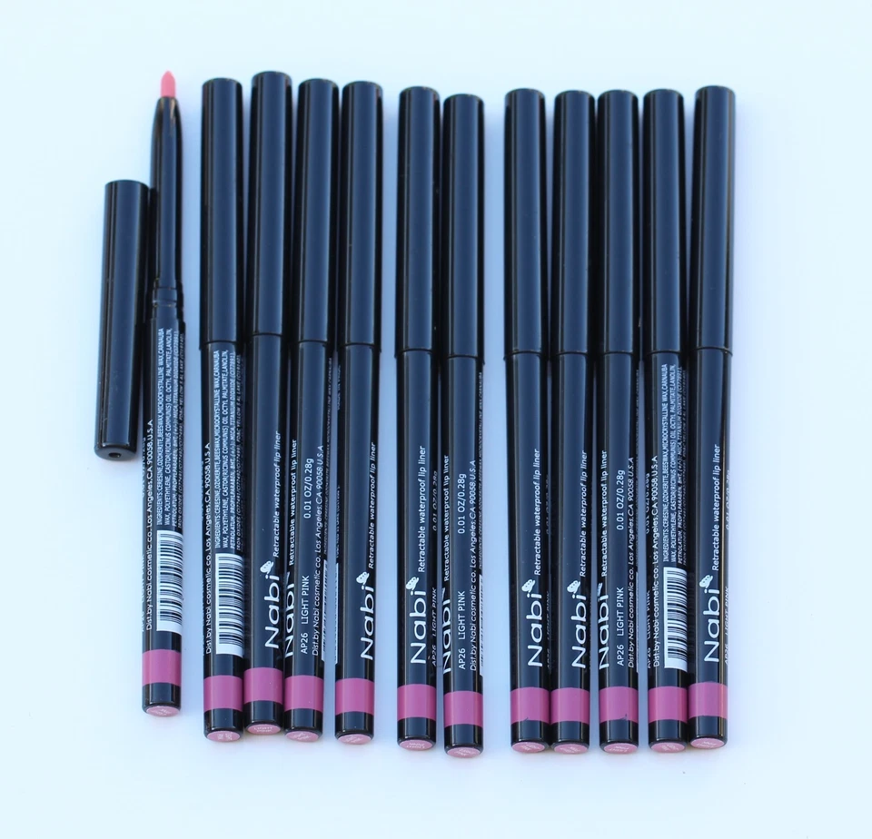 12 PCS NABI AP26 LIGHT PINK Retractable Waterproof Lip liners Pencils - Image 1 of 1