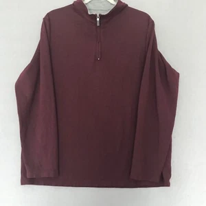 Mizzen + Main Mens Red Quarter Zip Pullover Long Sleeve Jacket Size XL - Picture 1 of 9