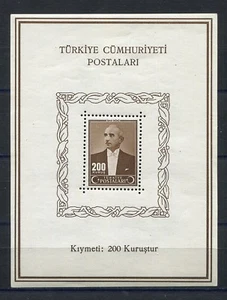 TURCHIA 1943 PRESIDENT INONU SCOTT 915a FOGLIO PERFETTO NUOVO ZONA SOTTOVALUTATA - Foto 1 di 1