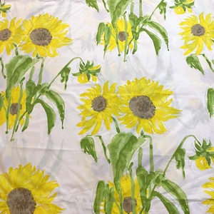 Vtg Vera Neumann Burlington King Sheet Set Floral Cottage Yellow Sunflower MCM - Picture 1 of 13