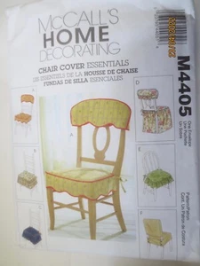Uncut MCcalls M4405 McCall's Home Decorating Pattern Chair Cover Essentials - Picture 1 of 2