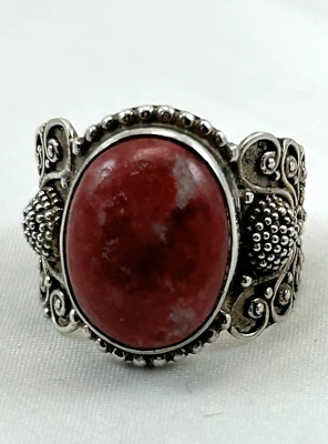 Anillo de plata esterlina rodonita suroeste talla 8 Foto 1 de 4