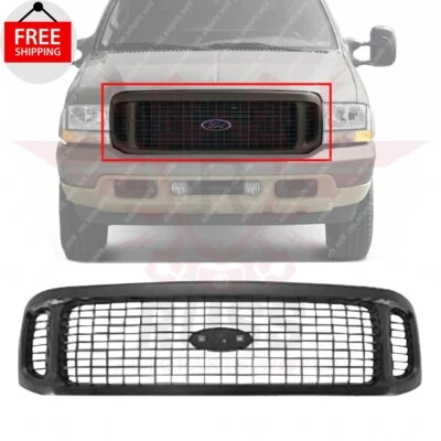 New Front Grille Black Frame Fits 2001-2004 Ford Excursion 4-Door FO1200449 Foto 1 de 4