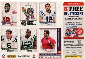 Sechs 2014 Panini NFL Football Sticker Bogen 1  - Bild 1 von 1