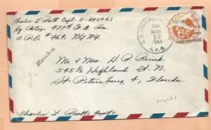 CORREO MILITAR DE LA SEGUNDA GUERRA MUNDIAL APO 539 1944 CENSURADO NÁPOLES ITALIA - Imagen 1 de 1