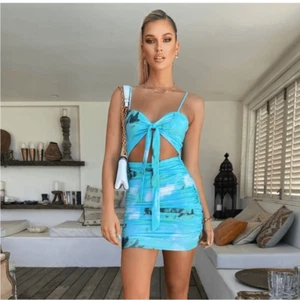 NWT Tiger Mist Lisle Dress- Blue Print Sz S - Picture 1 of 5