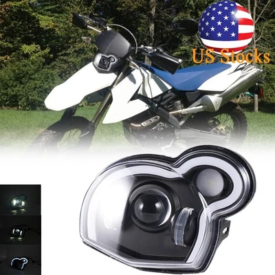 Faro LED para BMW G650 X Challenge 2007 haz alto/bajo con ojos de ángel y diablo Foto 1 de 4