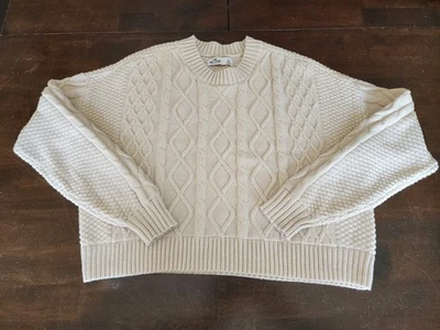 Suéter corto Hollister para mujer talla XS beige pulóver corto mezcla de algodón Foto 1 de 4