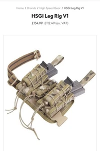 HSGI Costa Taco Leg Rig V1 Multicam Airsoft Cosplay DEVGRU UKSF ENGRANAJE DE ALTA VELOCIDAD - Imagen 1 de 4