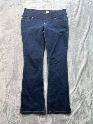 Old Navy Maternity Womens Sz 6 Reg Stretch Blue Jeans Low Rise Waist Bootcut - Image 1 of 4