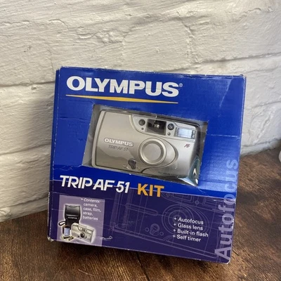 Untested Vintage Olympus Trip AF 51 Kit Boxed - Image 1 of 4