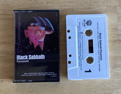 Black Sabbath Paranoid Cassette Tape Ozzy 1971 Warner Bros. Records WB M5 3104 - Image 1 of 4