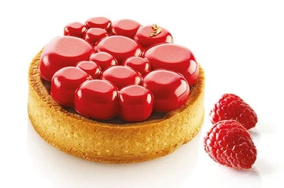 Kit 6 Tortine Tarte Ring Paradis 8 cm Silicone Silikomart | Anello Torta Tondo - Immagine 1 di 4