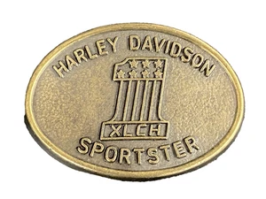 Vintage Harley Davidson Belt Buckle "Sportster XLCH" Brass USA Biker - UNUSED! - Picture 1 of 5