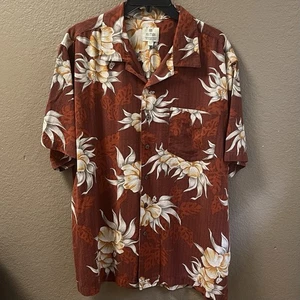 Solitude Hawaiihemd Herren L Knopfleiste waschbar Seide Blumen Strand Sommer - Bild 1 von 8
