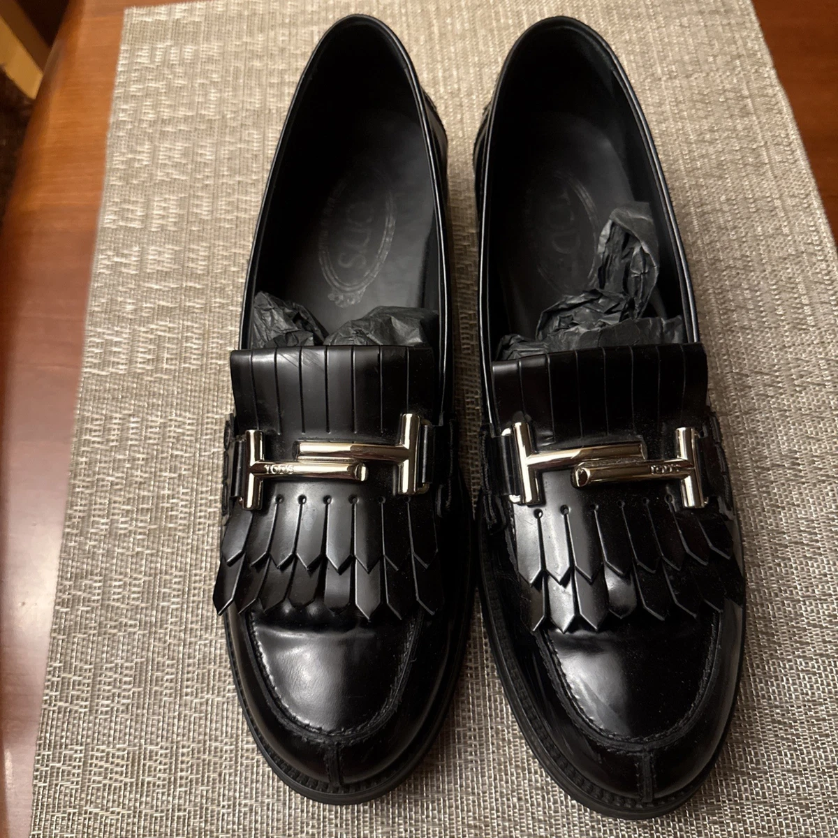 Tod's Fringe Black Flats for Women for sale | eBay