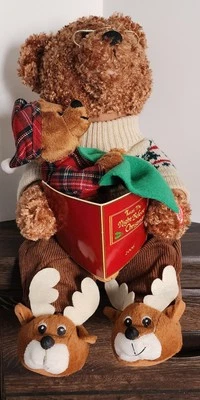 雅芳故事时间熊“Twas the Night Before Christmas”2006 动画毛绒工作 — 第 1/4 张图片