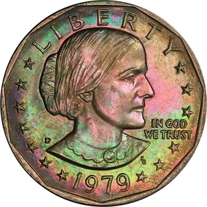 1979-P SBA $1 PCGS MS64 Obverse Monster Toned - Picture 1 of 4