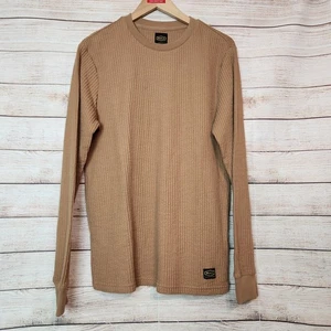 RVCA Day Shift Thermohemd Herren Large braun Waffelstrick Langarm Gr. M - Bild 1 von 15