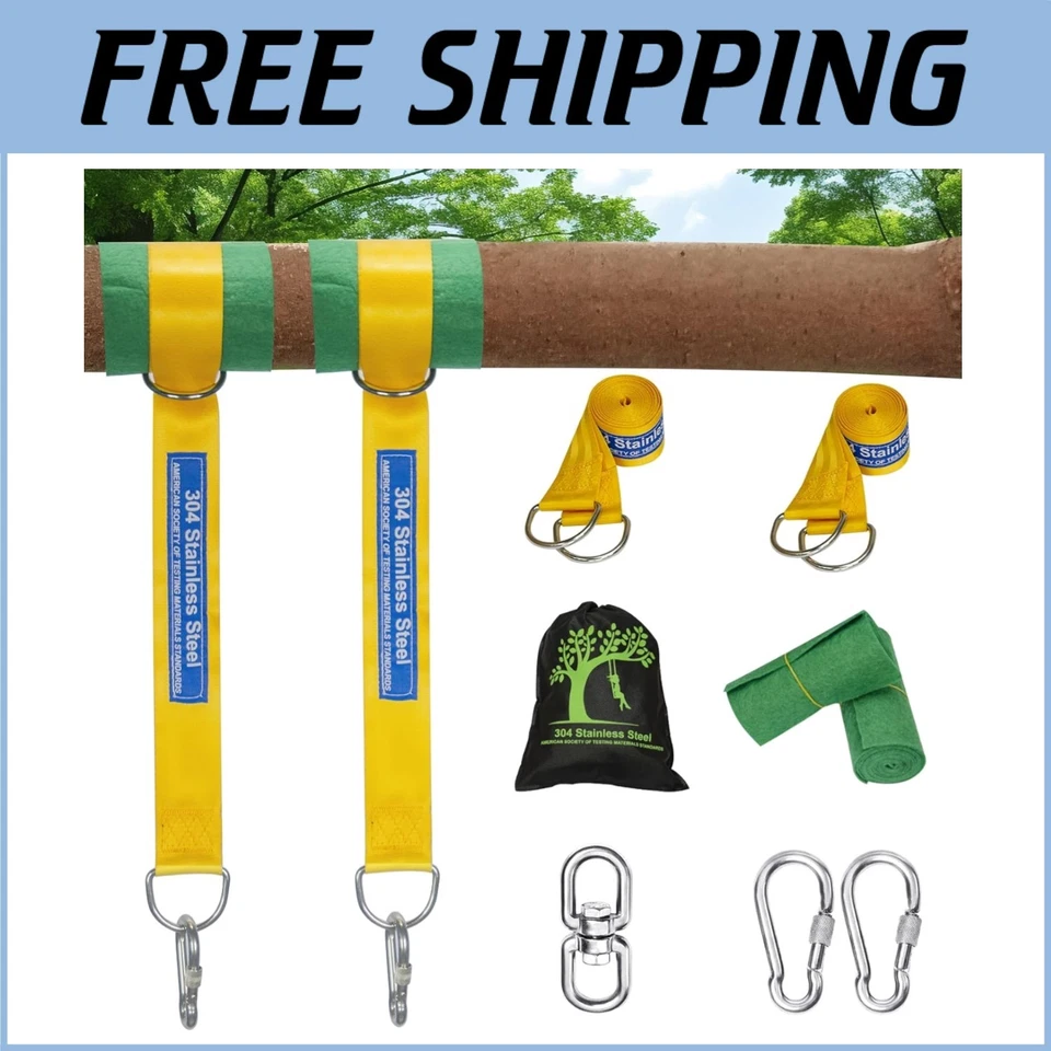 All-in-One Tree Swing Hanging Kit - 30ft Straps & Carabiners for Safe Family Fun - Image 1 of 4
