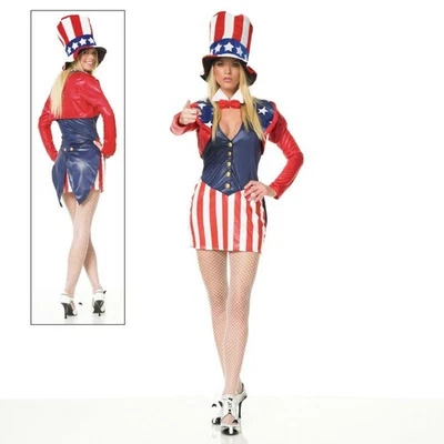 Leg Avenue Sexy Sam Halloween 4th of July Adult Costume Size Medium 4 pcs - Image 1 of 4