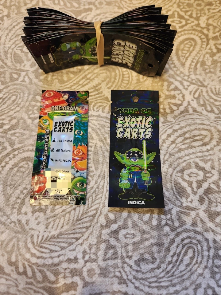 Экзотические тележки майларовые пакеты 50 шт. — запечатываемые пустые для хранения продуктов с защитой от запаха  - Изображение 1 из 1